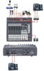 6 channel with USB/effect MX606D-power mixer amplifier audio controller table