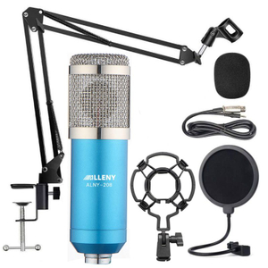 BM800 Set de Microfono de condensador Profesional Audio para Studio Grabacion Chat incluye Tripod de metal