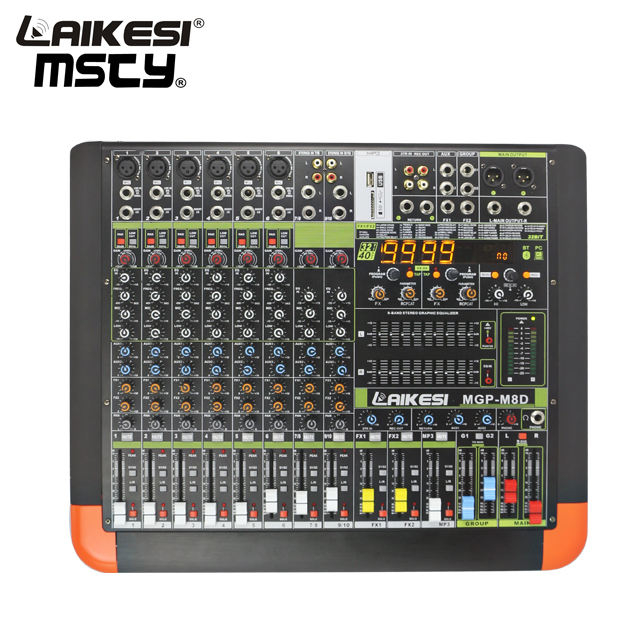Professional Audio Mixer With Double 99 Digital Effect Mixer