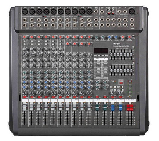 PM 1000-2 Professional 10 channel audio mixer