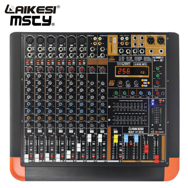 Professional digital echo mixer with 256dsp audio mixer
