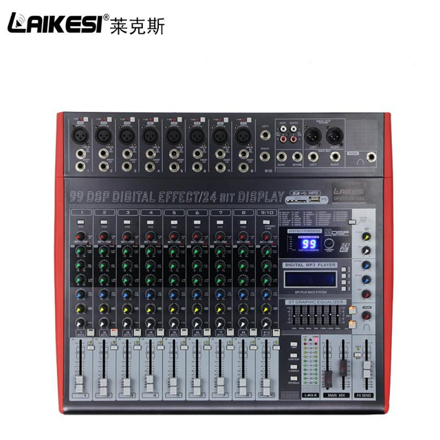 LAIKESI AUDIO DJ Controller Mixer With 99 DSP Digital Studio Mixer Sound