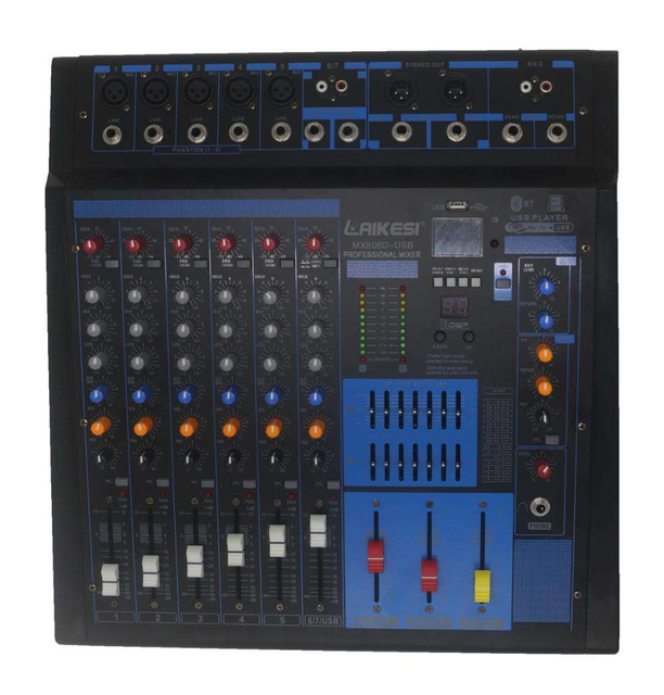 Professional 8 Channel Echo Mixer Amplifier For Mosque Sound System