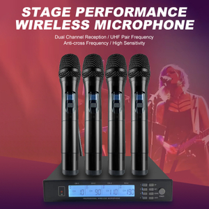 Stage Performance Wireless Microphone Professional Four Antenna Dual Transmit