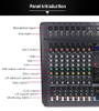 Professional mp3 sound mixer with 2 group dj controller 8channels mixer