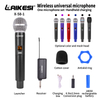 Professional 2 channel universal singing UHF dynamic vocal karaoke singing wireless microphones