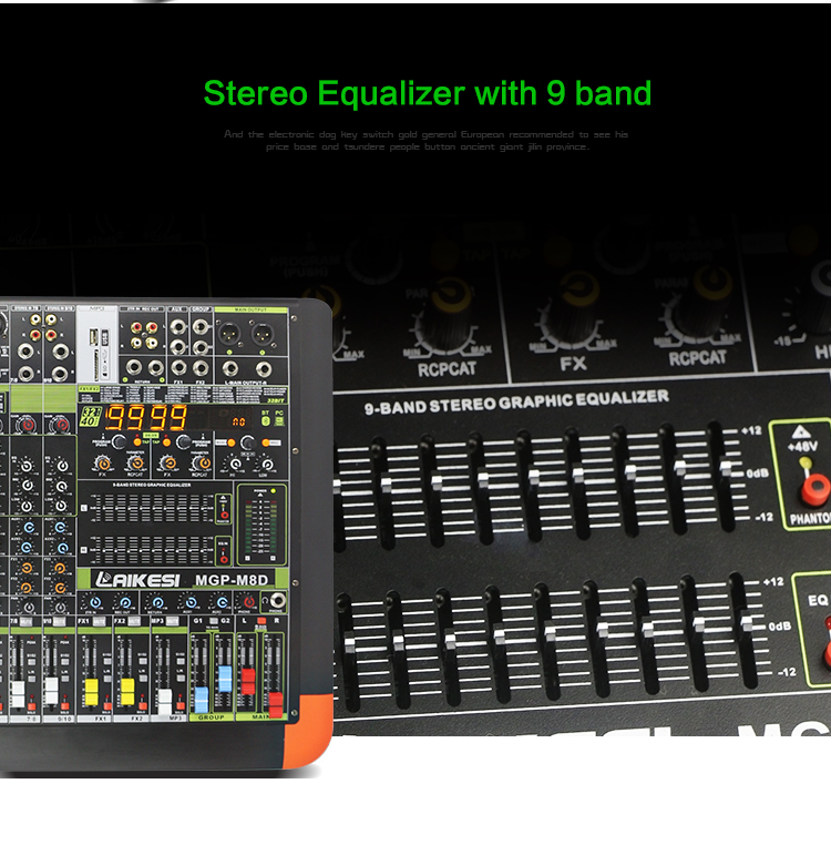 High Quality Sound Mixing Console With 256 Digital Effect Mixing Console