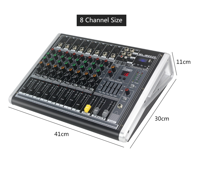 High Quality Mini 4 Channel Sound Mixer Console USB Audio Mixer power mixer