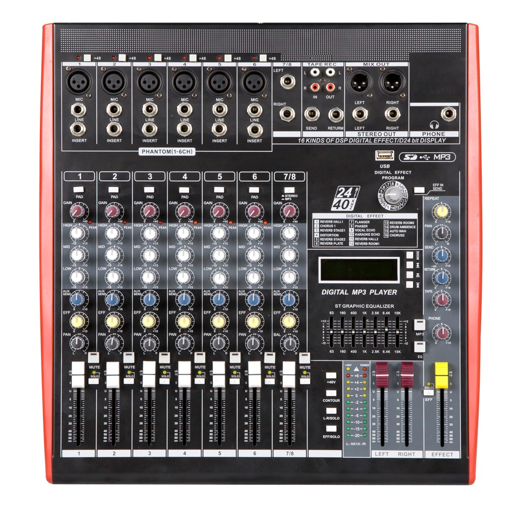 mixer with audio interface