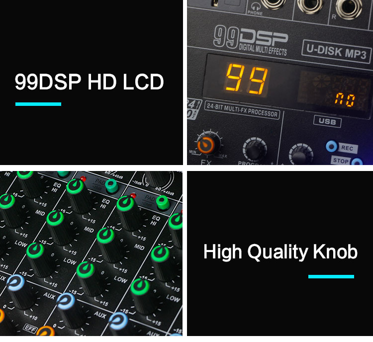 High Quality karaoke amplifier mixer professional mixer amplifier