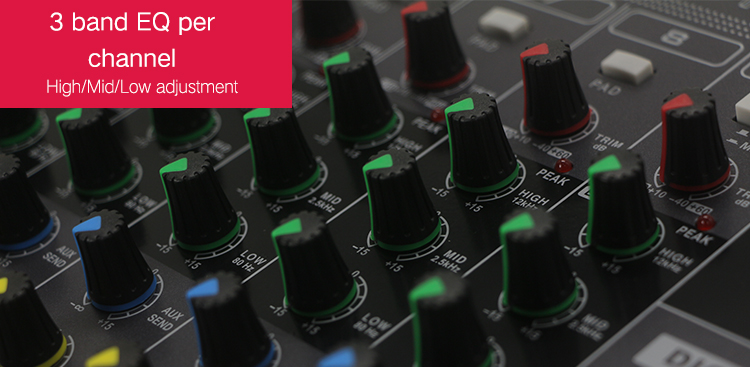 LAIKESI AUDIO DJ Controller Mixer With 99 DSP Digital Studio Mixer Sound