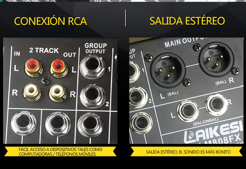 8 channels Consola de Audio professional 16DSP usb mixer