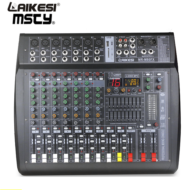 New Design Music Equipment Studio Professional Audio mixer 8 channel dj mixer console